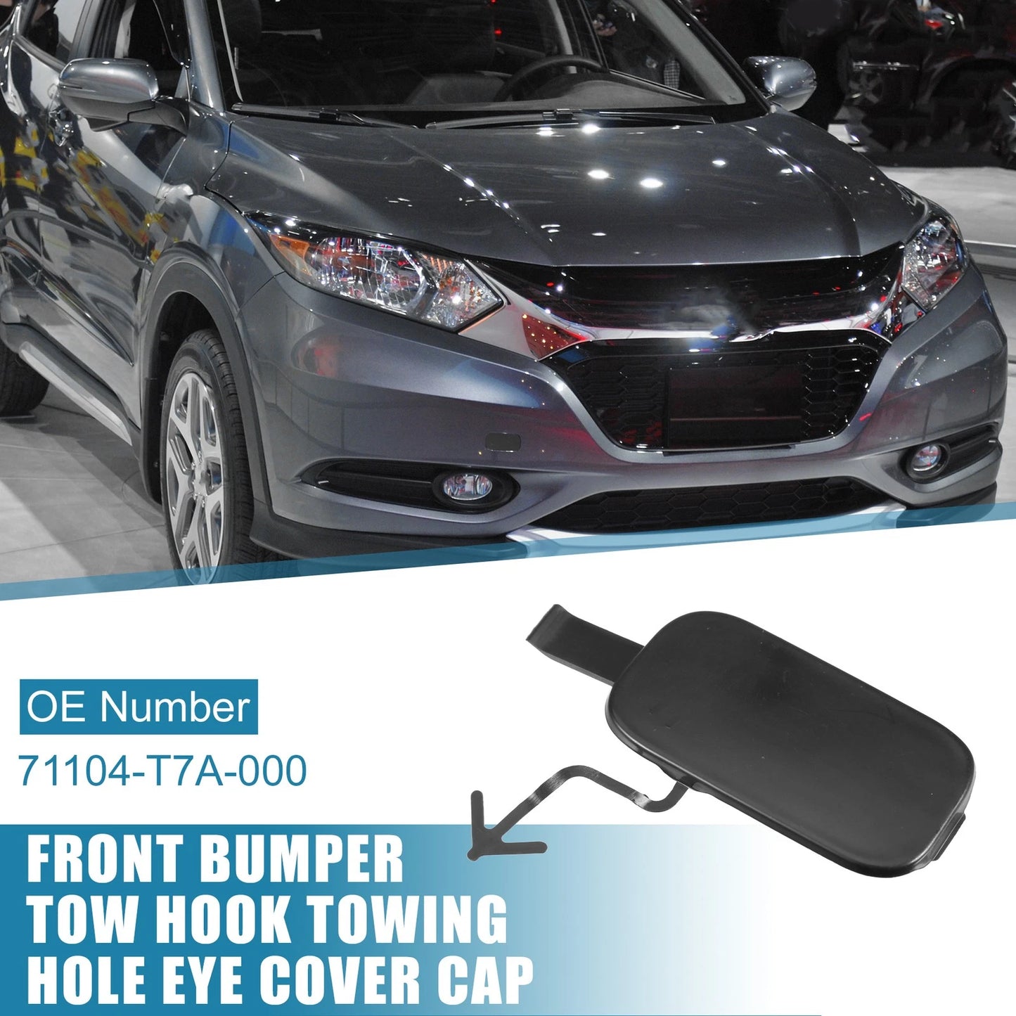 Front Right Bumper Tow Hook Cover for Honda HR-V (2016-2018)