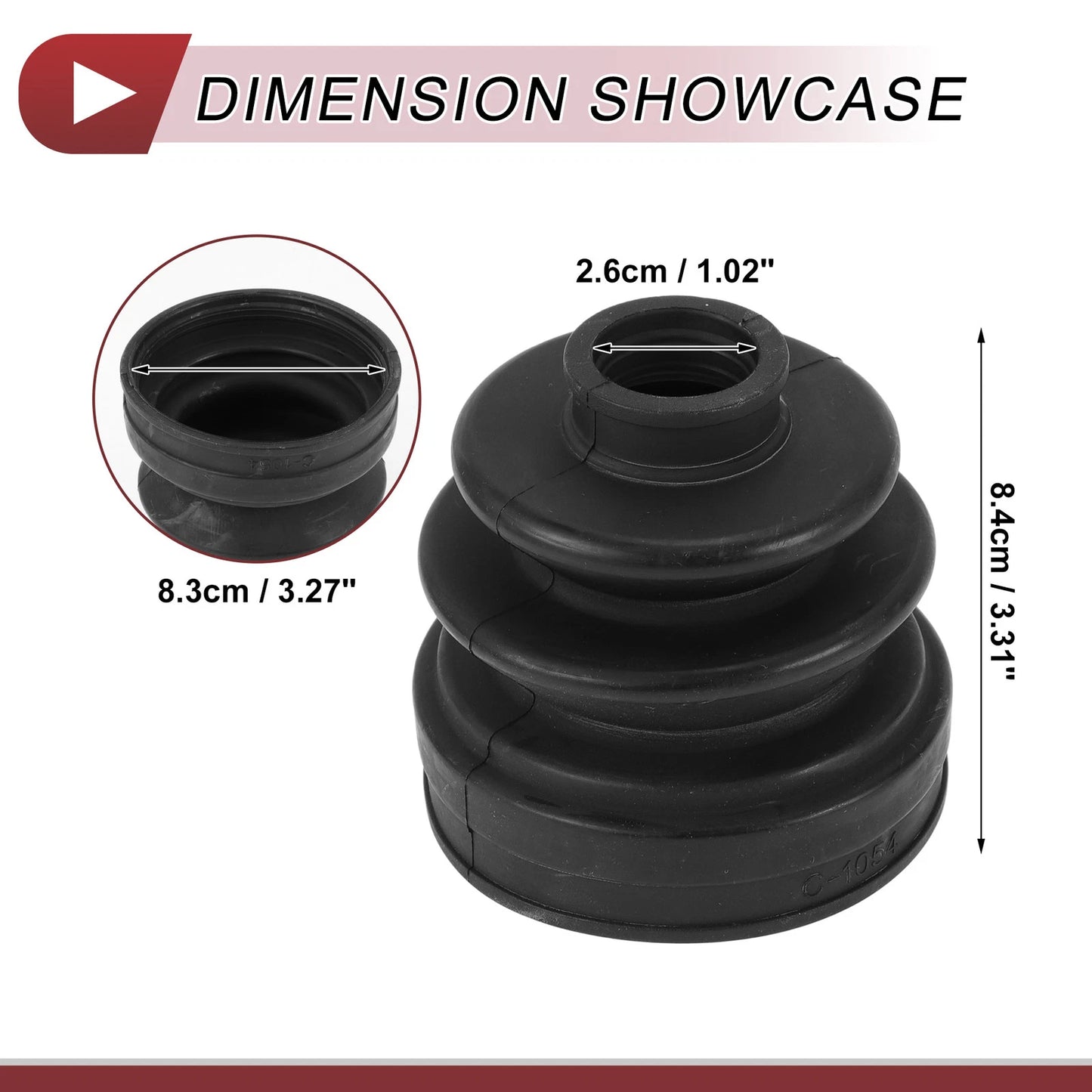 Inner CV Joint Boot Kit w/ Clamps for Mitsubishi Montero (2001-2006)