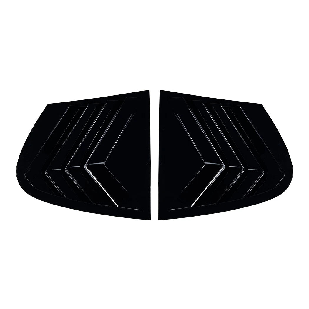 Black Side Rear Window Louvers Shutter Vent Cover for BMW 1 Series (2005-2011)
