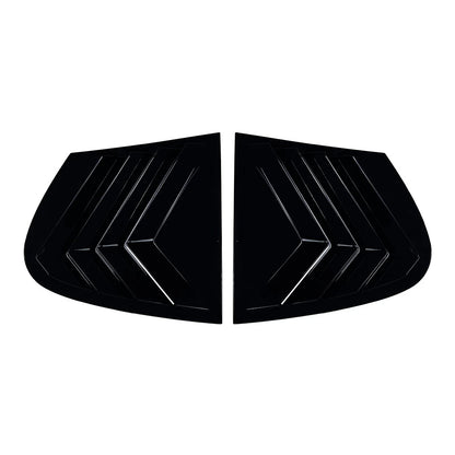 Black Side Rear Window Louvers Shutter Vent Cover for BMW 1 Series (2005-2011)