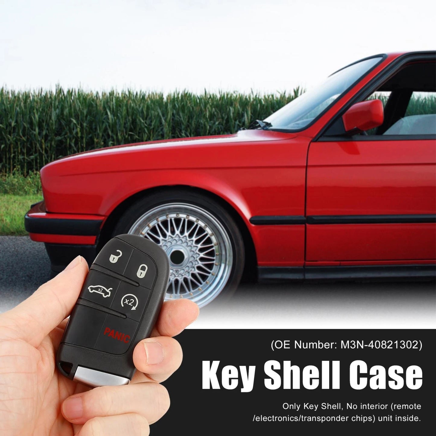 Key Fob Shell Case for Dodge Journey Challenger 5 Key Button