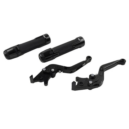CNC Black Extendable Brake Clutch Levers & Grips for Daytona 675 (2006-2018)