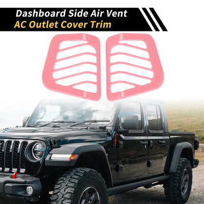 Dashboard Side Air Vent AC Outlet Cover Trim for Jeep Wrangler JL (18-24)
