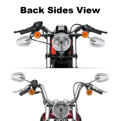 Chrome Rear View Mirrors for Harley Sportster XL 883 1200 Touring Road Glide