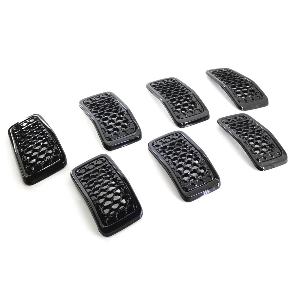 Black Front Grill Mesh Covers for Jeep Cherokee (2019-2022)