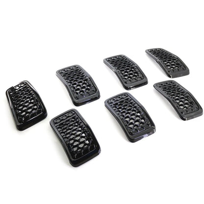 Black Front Grill Mesh Covers for Jeep Cherokee (2019-2022)