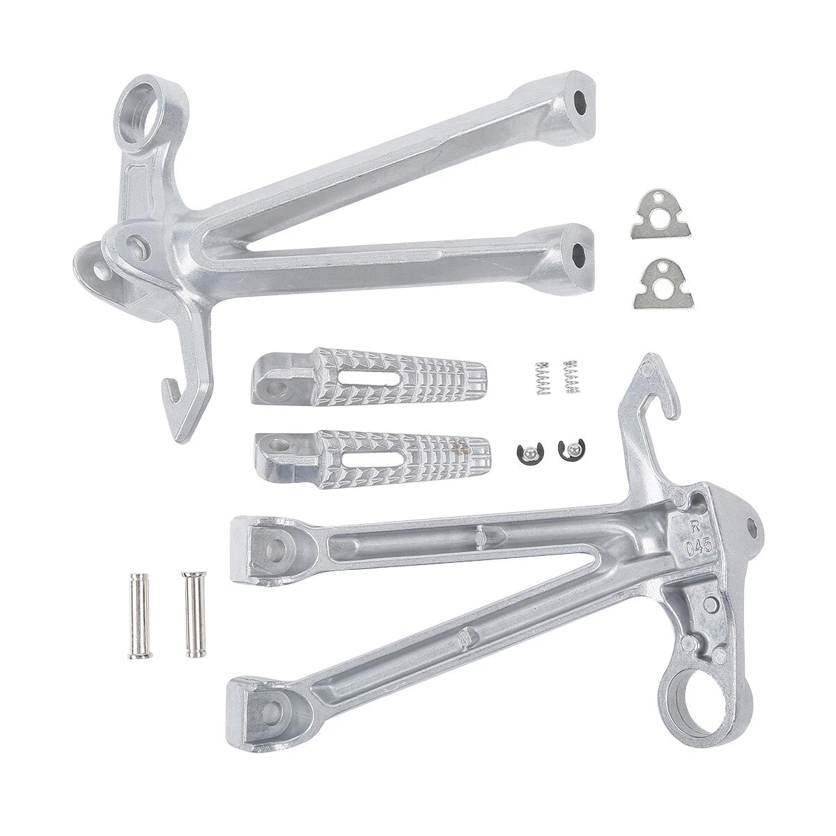 Rear Passenger Footrests Footpegs Bracket Set for Suzuki GSXR1000 (2007-2008)