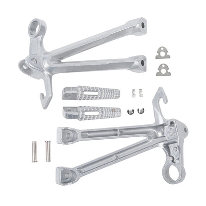 Rear Passenger Footrests Footpegs Bracket Set for Suzuki GSXR1000 (2007-2008)