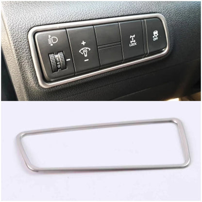 Stainless Steel Headlight Adjustment Lid Cover Trim for Hyundai Tucson (2016-2018)