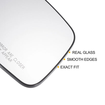 Pair Left Right White Mirror Glass with Back Heated for Dodge Durango
