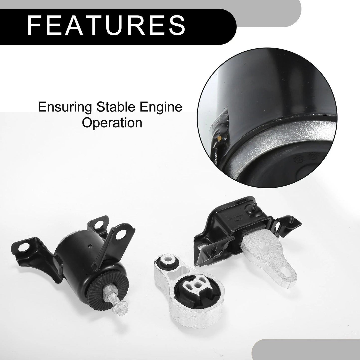 Engine Motor Trans Mount Set for Ford Fiesta 1.6L (2011-2017)
