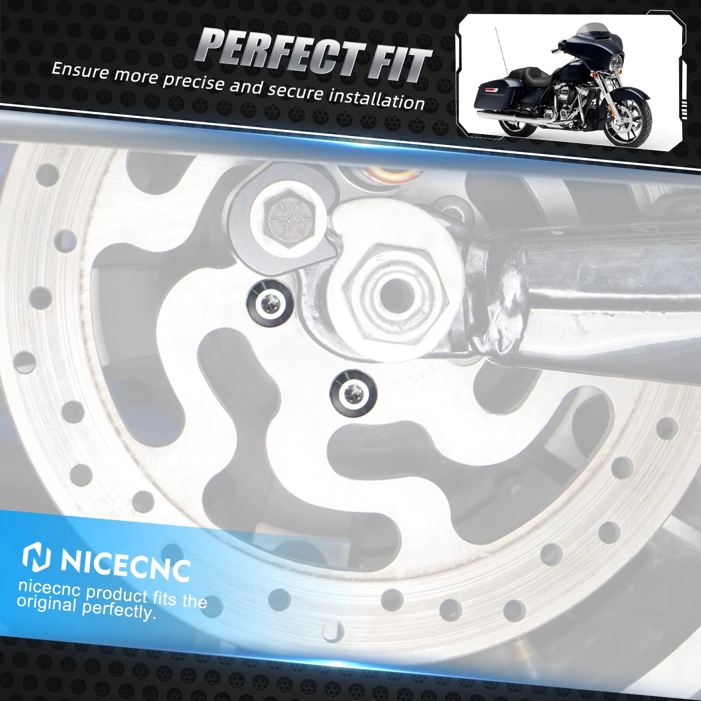 Rear Brake Rotor Hardware Bolts for Harley Fat Boy FLFB 107 FLFBS (2018-2023)