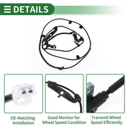 ABS Wheel Speed Sensor Set for Mitsubishi Galant (2004-2012)