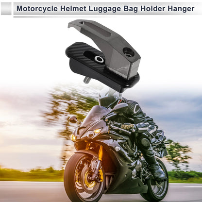 Rectangular with Hole Aluminum Alloy Motorcycle Hanging Hook 1 Set Titanium Tone