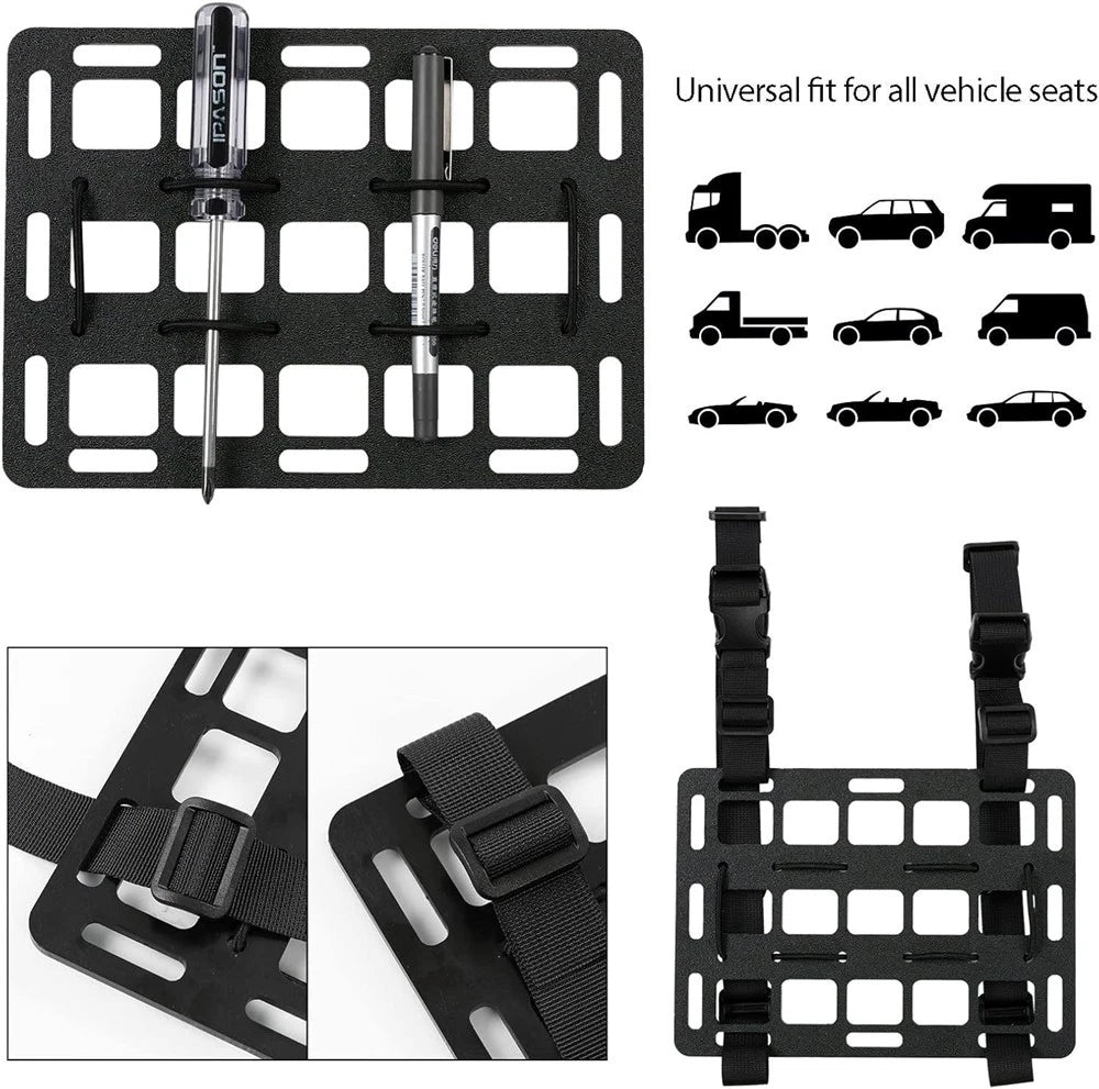 Tactical Molle Panel Car Headrest Gun Rack Storage for Vehicle