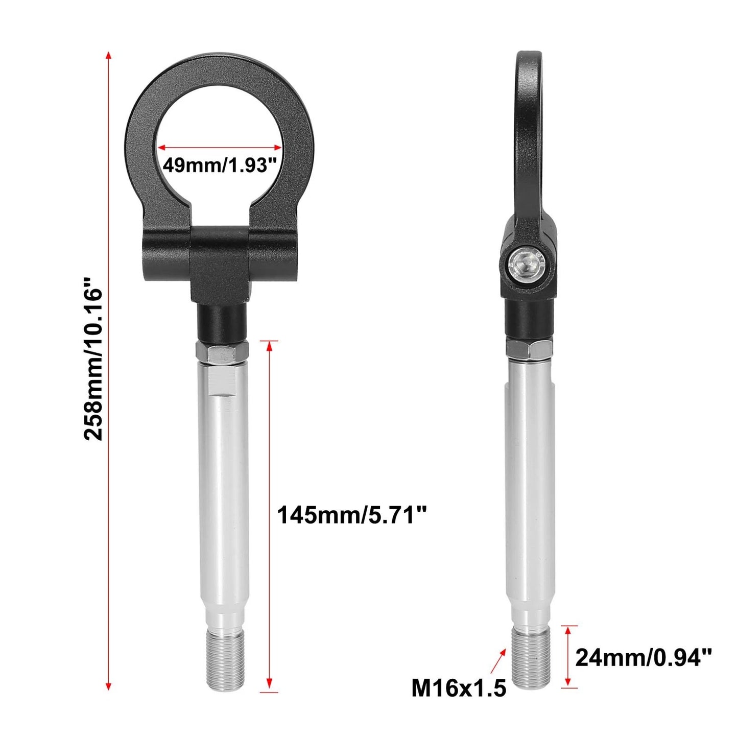 Black Front Bumper Tow Hook Screw for Subaru Impreza WRX BRZ