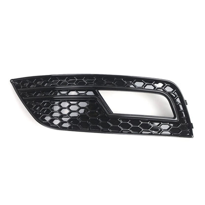 Left Side Fog Light Grille Cover Glossy Black for Audi A4 (2013-2016)