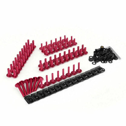 Fairing Bolts Kit Red for Universal Japanese Sport Bikes (F2)