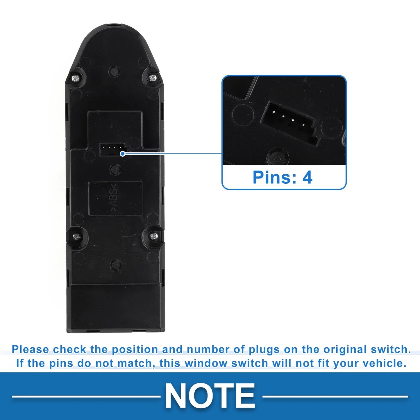 Power Window Switch for BMW 525i 2004-2005 2.5L L6 Gas 2 x Switches