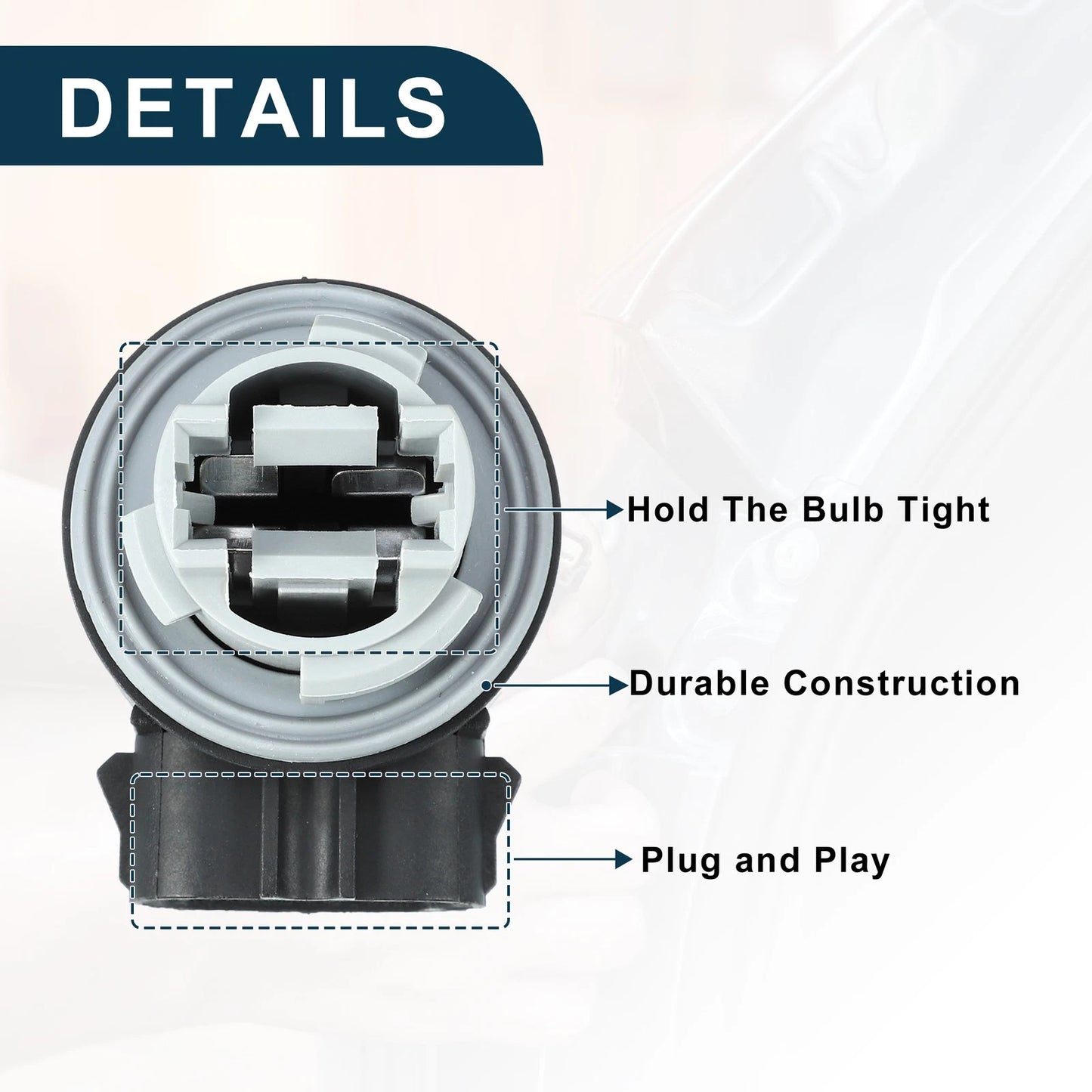 3157 Light Socket for Ford (3 Pins) - Front Parking Turn Signal (1997-2003)