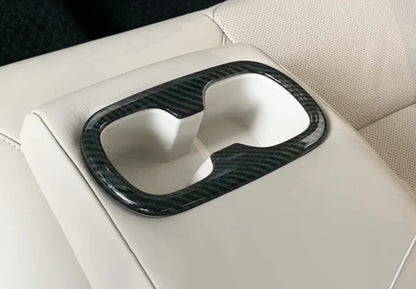 Rear Water Cup Holder Lid Carbon Fiber Cover Trim for Toyota Corolla (2020-2024)
