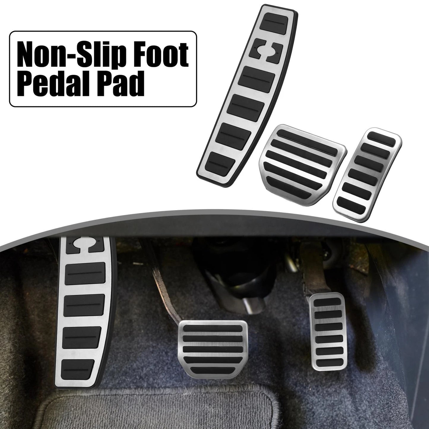 3pcs Foot Pedal Brake Gas Pad for Land Rover LR4 (2010-2016)