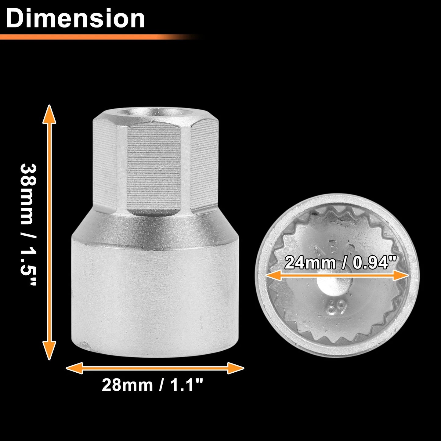 Wheel Lock Lug Nut Key Socket for VW Touareg