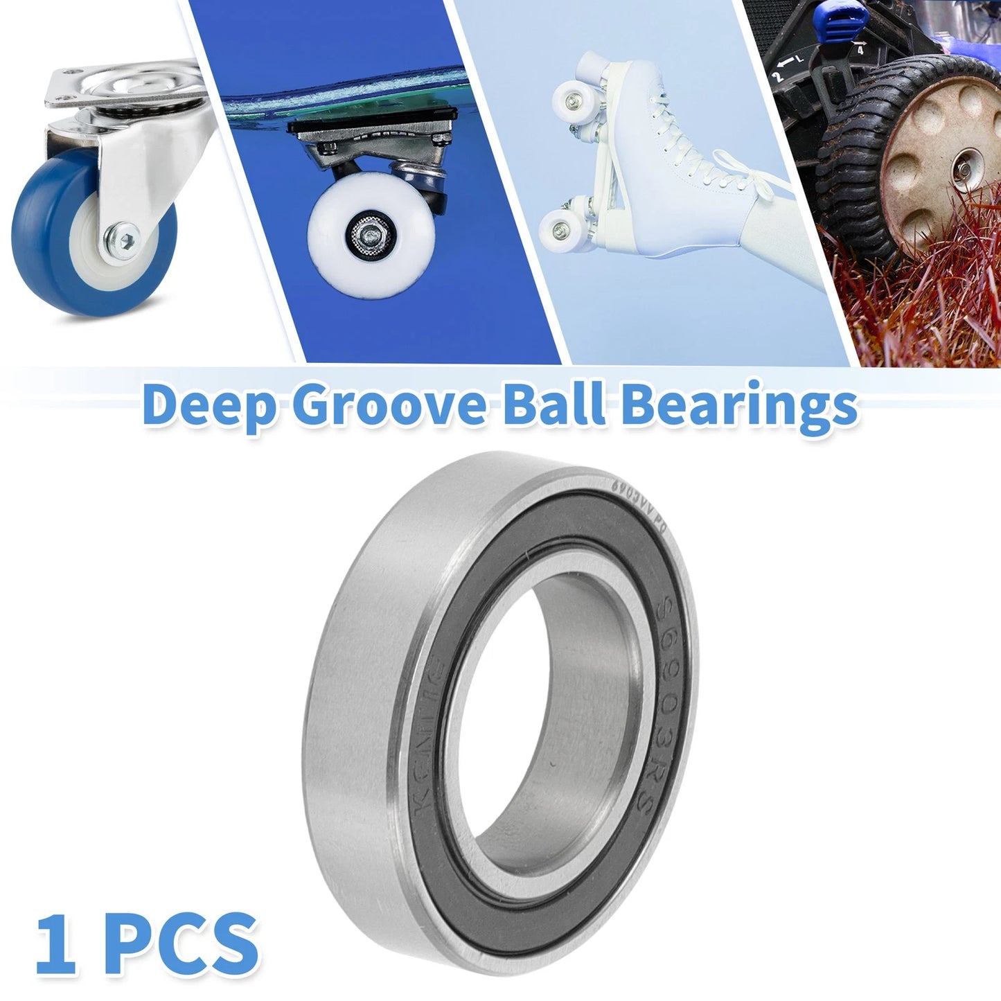 17x30x7mm Deep Groove Ball Bearings for Scooter Skateboard Wheel