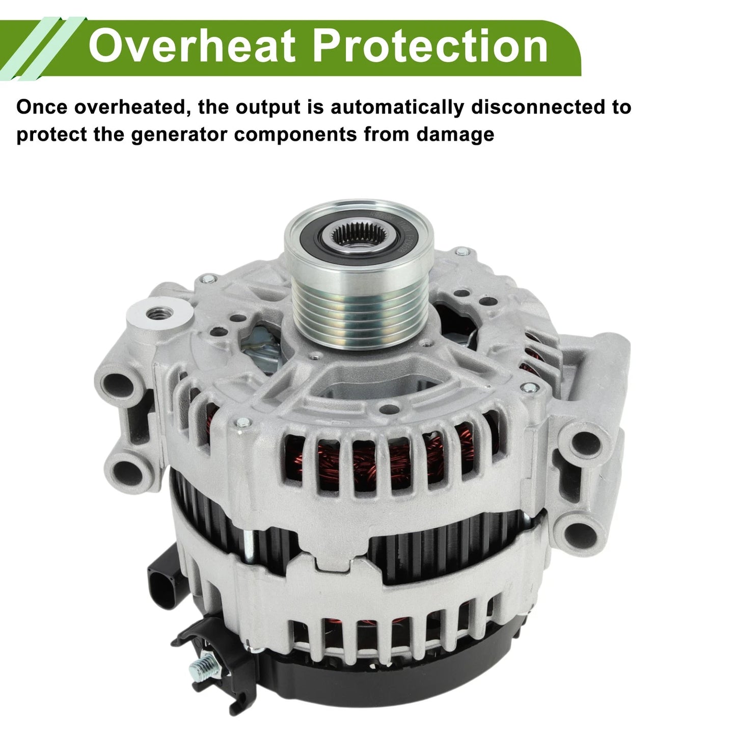 180A 12V High Output Automotive Alternator 1x for BMW 328i (2009)