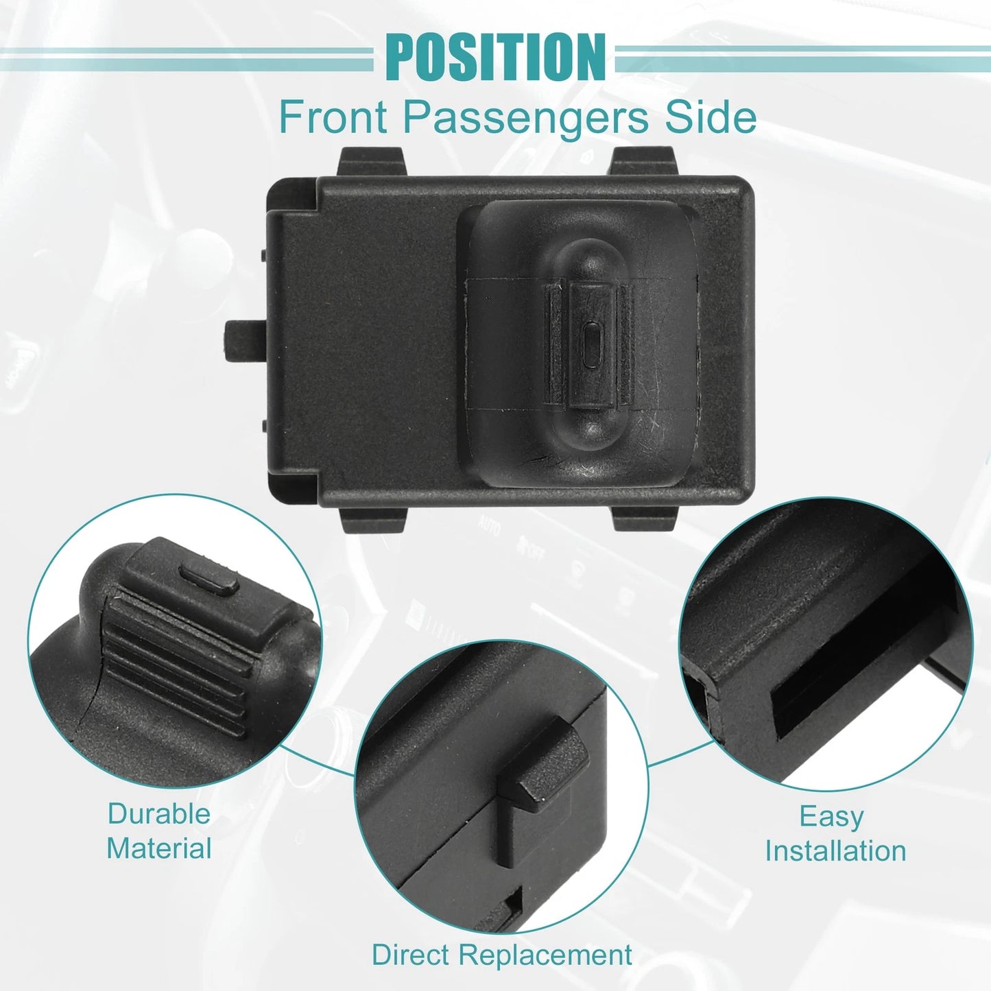 Front Passenger Side Power Window Switch for Dodge Dakota (2000 - 2004)