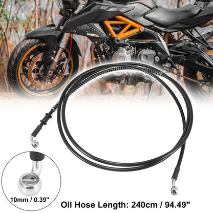 Brake Clutch Oil Hose Line Pipe Hydraulic Black 240cm 94.49 for Motorcycle