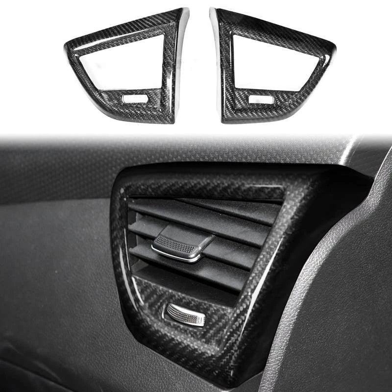 Real Carbon Fiber Dashboard Side Air Vent Cover Trim for Hyundai Veloster 11-17