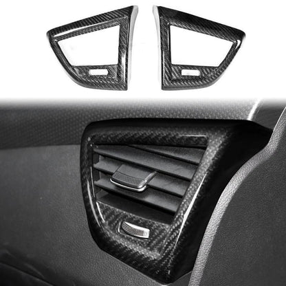 Real Carbon Fiber Dashboard Side Air Vent Cover Trim for Hyundai Veloster 11-17