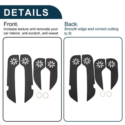Black Anti Kick Pad Sticker Protector for Subaru Forester (2009-2012)