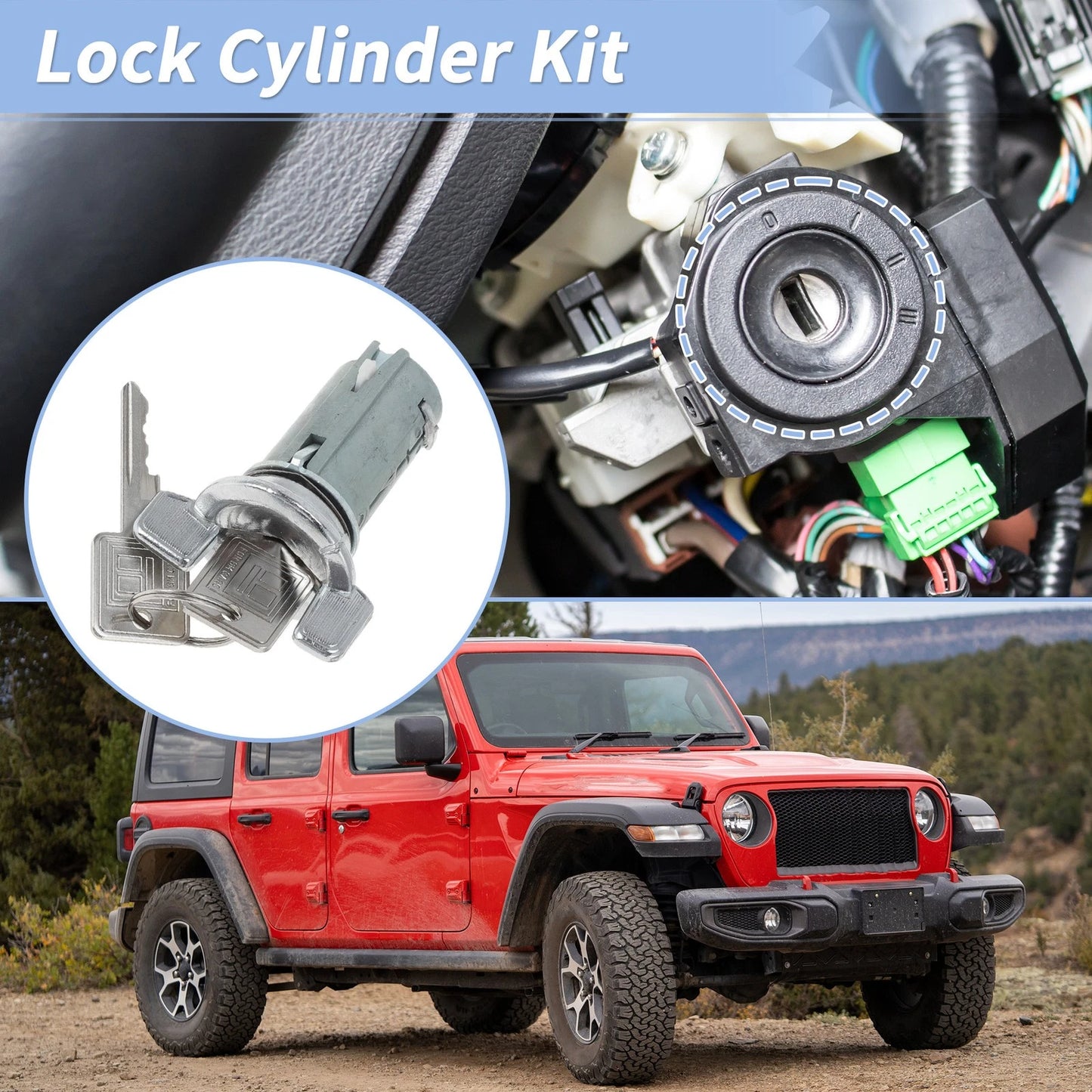 Ignition Lock Cylinder and Door Lock for Chevy Suburban (1979-1994)
