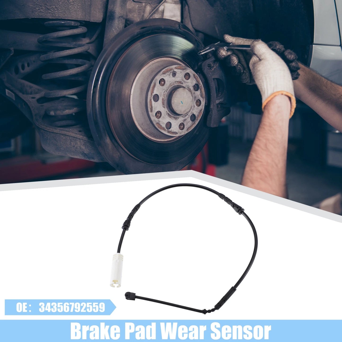 Brake Pad Sensor Front Disc Wear Indicator for BMW Black