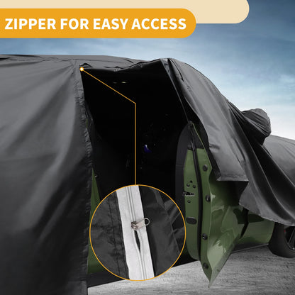 Waterproof All Weather Car Cover for BMW i4 (2022-2024) Black Blue 210D-PU