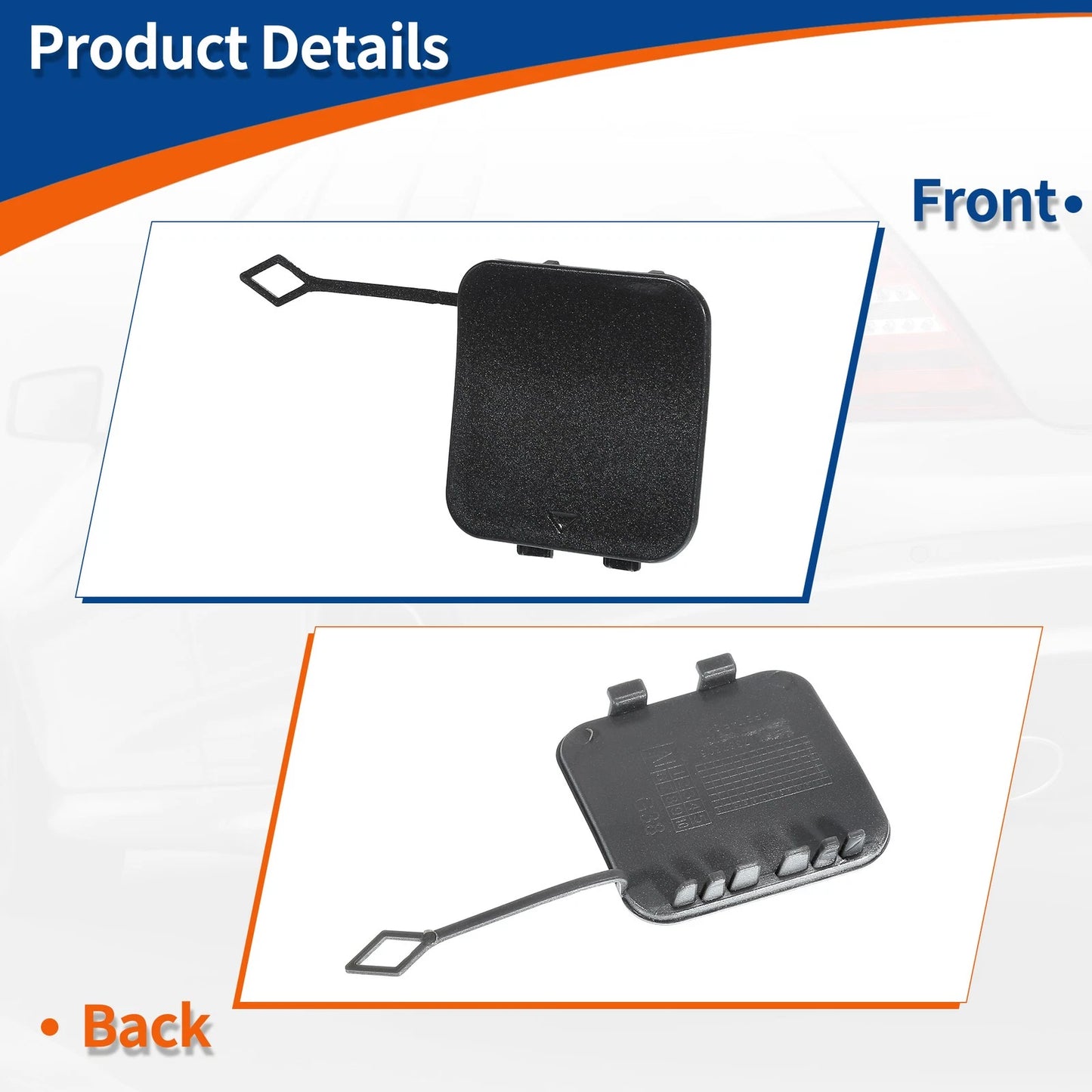 Rear Right Bumper Tow Hook Cover for BMW 530i 540i M5 Gray
