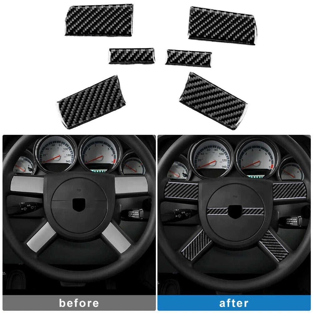 Carbon Fiber Steering Wheel Cover Sticker