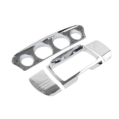 Tri Line Gauge Stereo Accent Trim Cover for Harley Touring Electra Street Glide (2014-2023)
