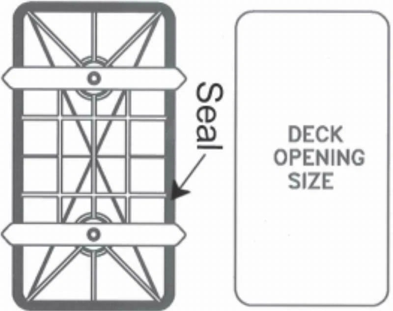 Waterproof Deck Plate - Rectangular 500mm x 250mm, Made in USA, White