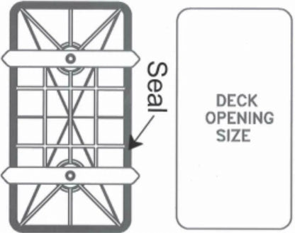 Waterproof Deck Plate - Rectangular 500mm x 250mm, Made in USA, White