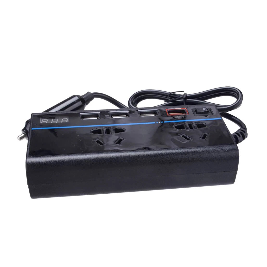 200W Car Power Inverter DC 12V to 110V with 4 USB Ports for Car