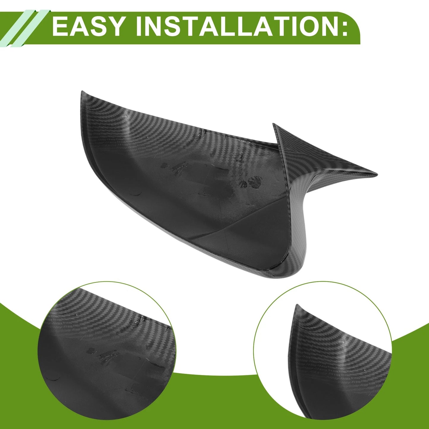 Left Right Side Mirror Cover Caps for Honda Civic (2016-2021)