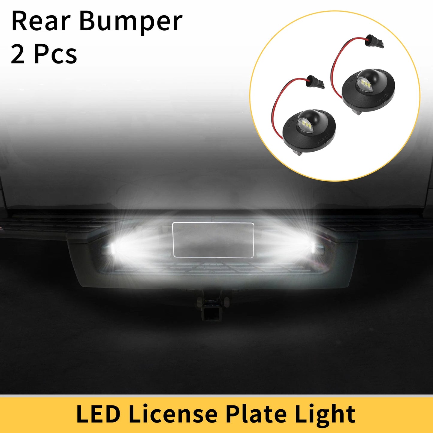 2 x License Plate Lights for Ford F-150 F-250 F-350 (1990-1999) Clear Lens