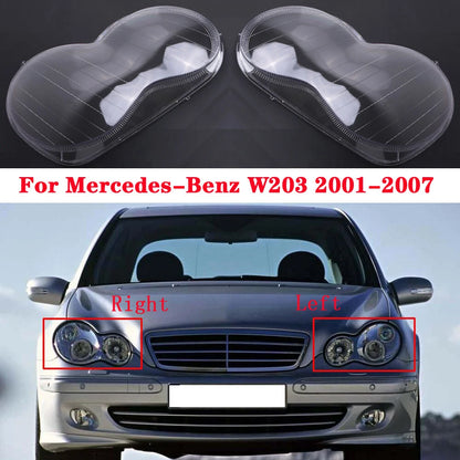 Headlight Lens Cover Replacement for Mercedes Benz C-Class W203 (2001-2007)