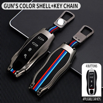 Luminous Metal Car Key Fob Case Cover for Porsche Cayenne Macan Panamera 911