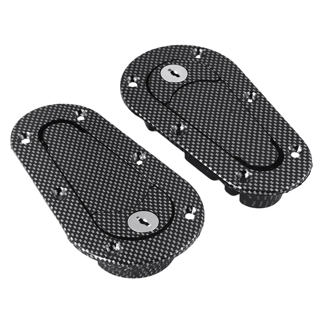 Carbon Fiber Racing Hood Pin & Flush Mount Latch Lock for Car