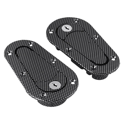 Carbon Fiber Racing Hood Pin & Flush Mount Latch Lock for Car