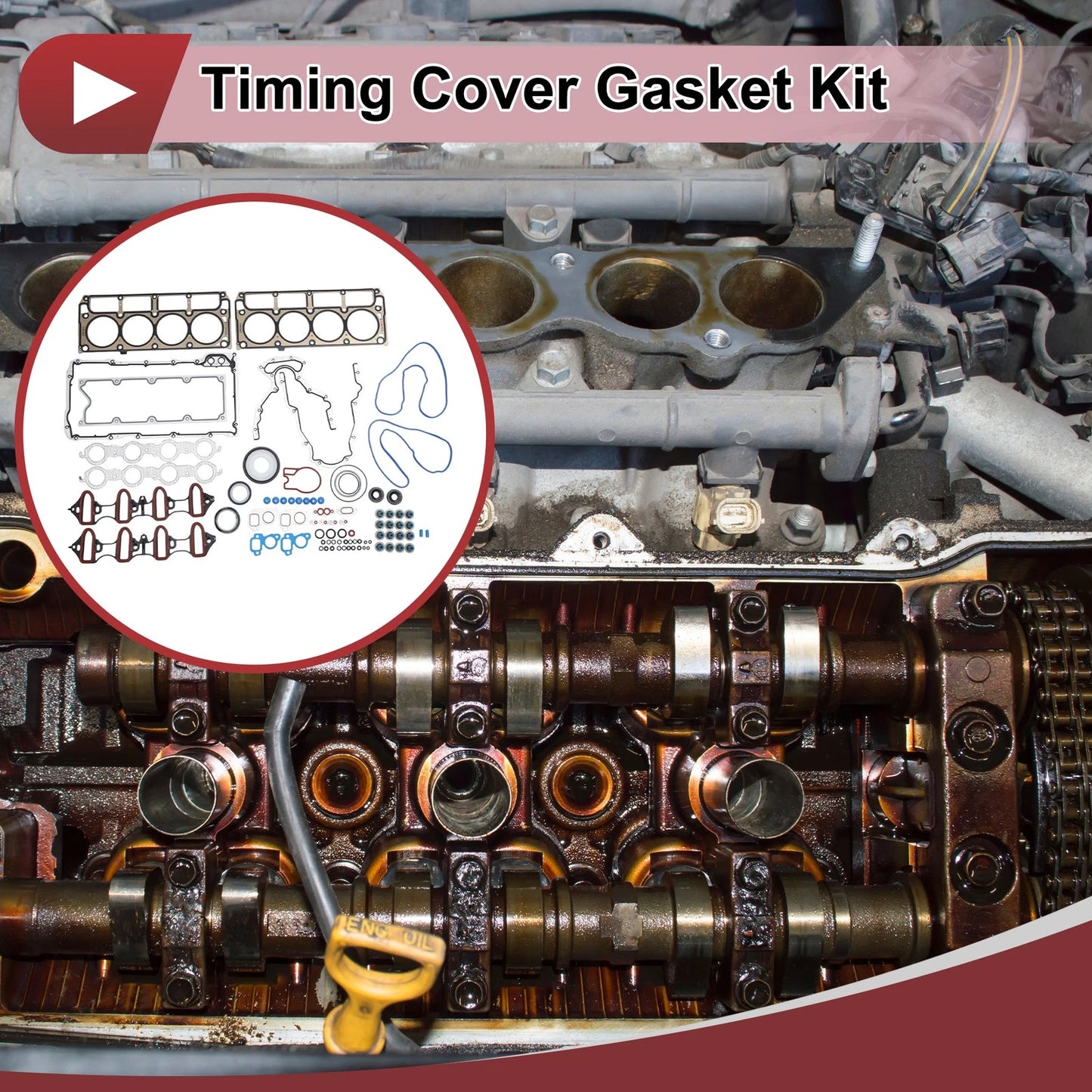 Timing Cover Gasket Kit for GMC Yukon 2002-2011 (1 Set)